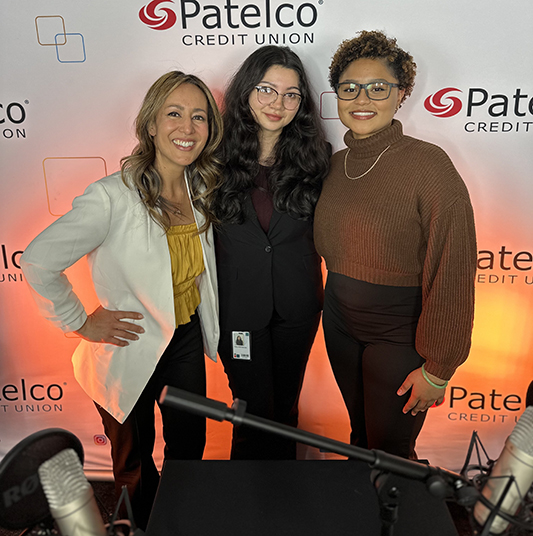 Patelco Employee Michele Enriquez and Genesys Works Interns Yesley Romo Quezada and Lei'ani Donaldson.